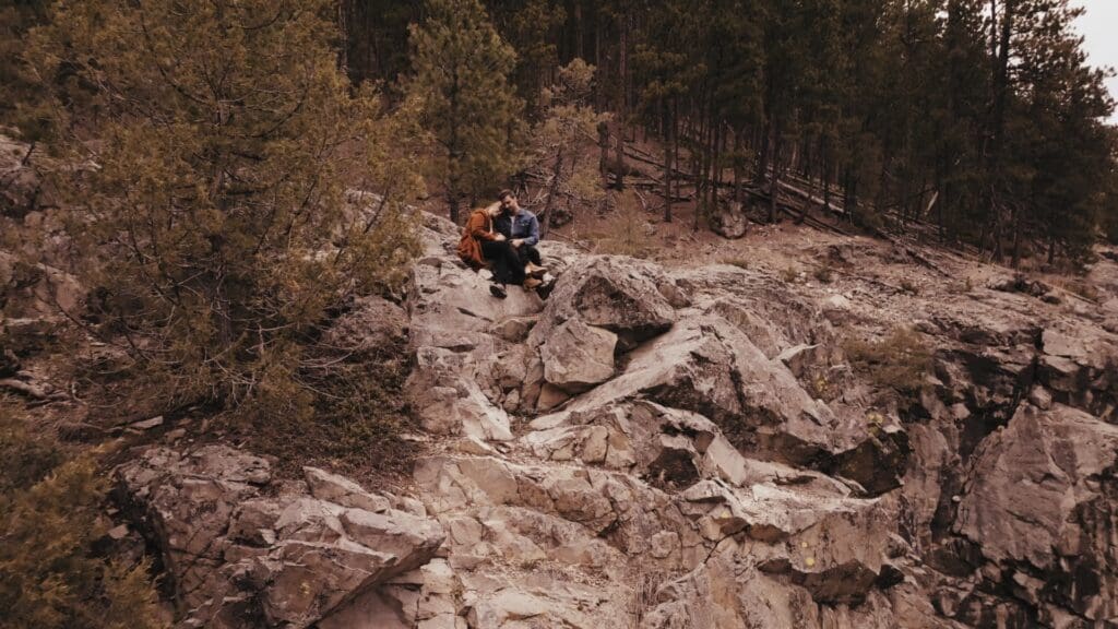 A couple who booked Nathaniel Wilson Video as their wedding videographer in Spearfish Canyon in South Dakota's Black Hills